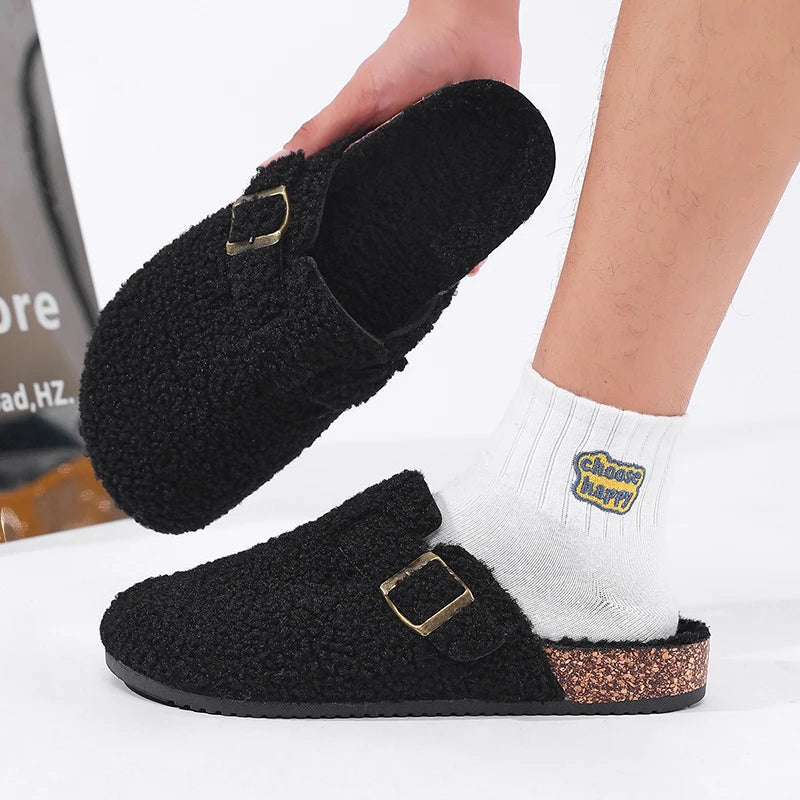 Casual Unisex Winter Indoor Plush Slippers