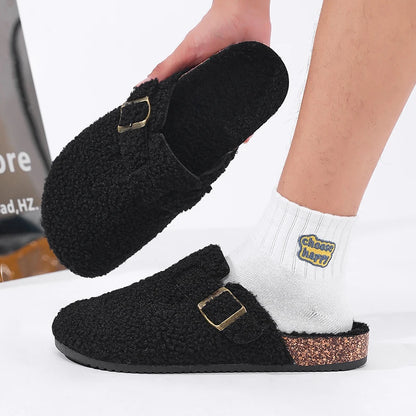 Casual Unisex Winter Indoor Plush Slippers